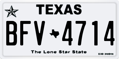 TX license plate BFV4714