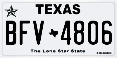 TX license plate BFV4806