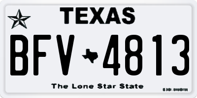 TX license plate BFV4813