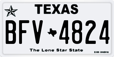 TX license plate BFV4824