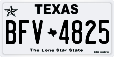 TX license plate BFV4825