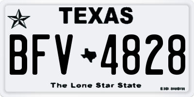 TX license plate BFV4828