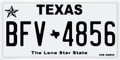 TX license plate BFV4856