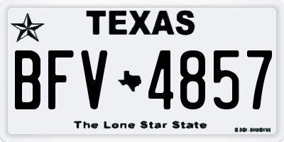 TX license plate BFV4857