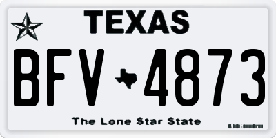 TX license plate BFV4873