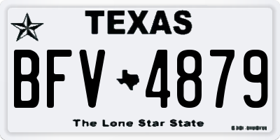 TX license plate BFV4879