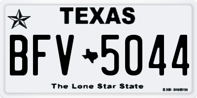 TX license plate BFV5044