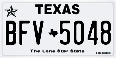 TX license plate BFV5048