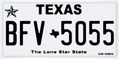 TX license plate BFV5055