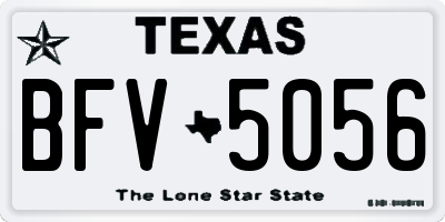 TX license plate BFV5056
