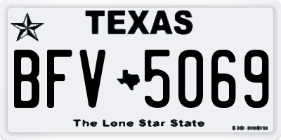 TX license plate BFV5069