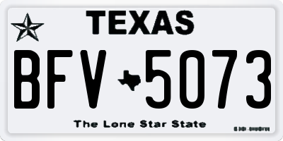TX license plate BFV5073