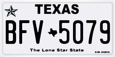 TX license plate BFV5079