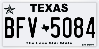 TX license plate BFV5084