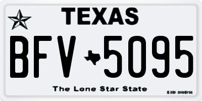TX license plate BFV5095