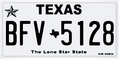 TX license plate BFV5128