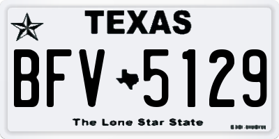 TX license plate BFV5129