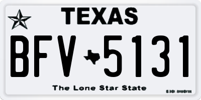TX license plate BFV5131