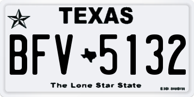 TX license plate BFV5132