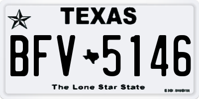 TX license plate BFV5146