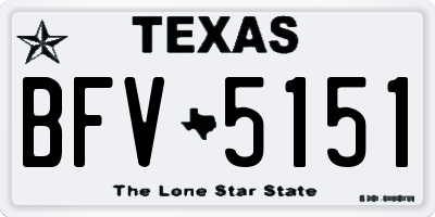TX license plate BFV5151