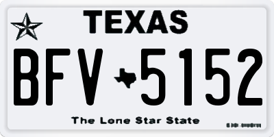 TX license plate BFV5152