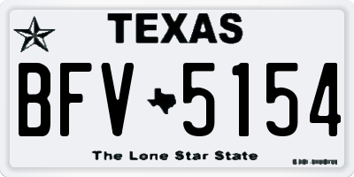 TX license plate BFV5154