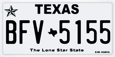 TX license plate BFV5155