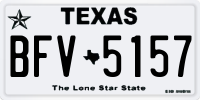 TX license plate BFV5157