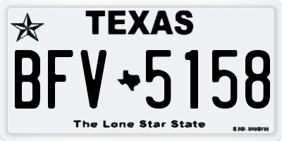 TX license plate BFV5158
