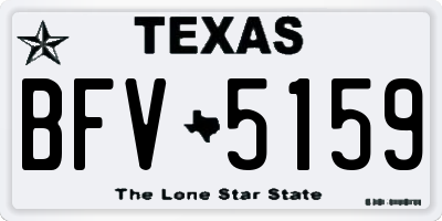 TX license plate BFV5159