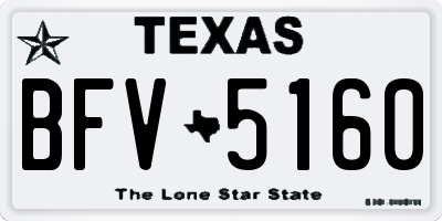 TX license plate BFV5160