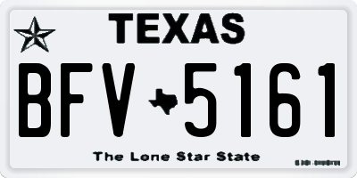 TX license plate BFV5161