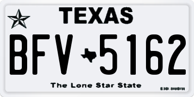 TX license plate BFV5162