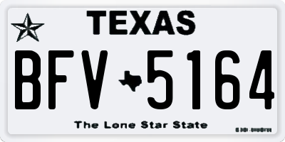 TX license plate BFV5164