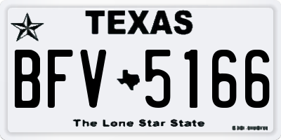 TX license plate BFV5166