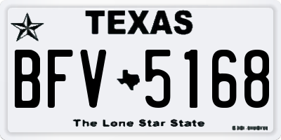 TX license plate BFV5168