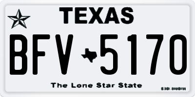 TX license plate BFV5170