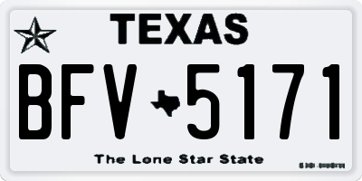 TX license plate BFV5171