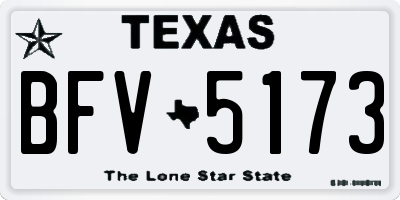 TX license plate BFV5173