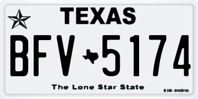 TX license plate BFV5174
