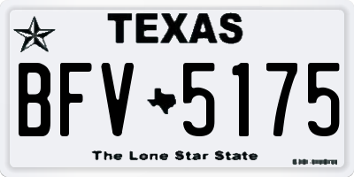 TX license plate BFV5175