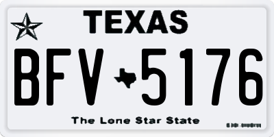 TX license plate BFV5176
