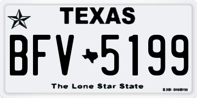 TX license plate BFV5199
