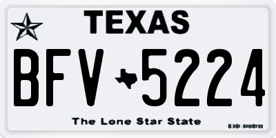 TX license plate BFV5224
