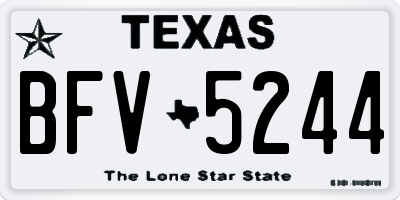 TX license plate BFV5244