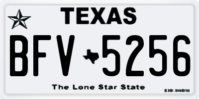 TX license plate BFV5256