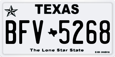 TX license plate BFV5268