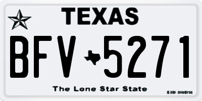 TX license plate BFV5271