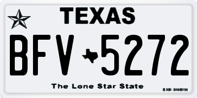 TX license plate BFV5272